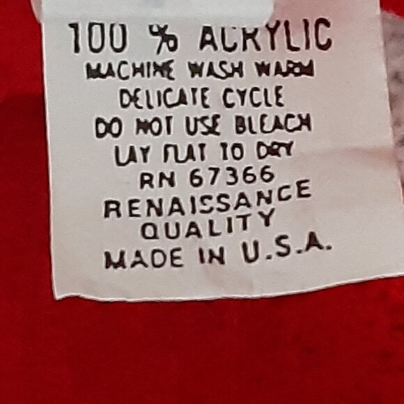 Renaissance Woman's Sweater Size 1x, Red/White, Vintage, Sleeveless - Picture 4 of 7